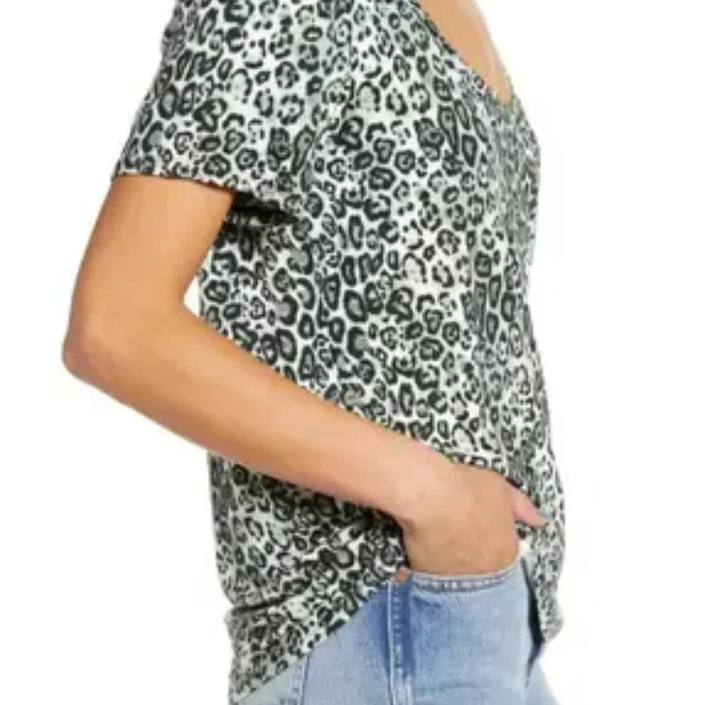 SOCIALITE Leopard Print Jersey Top - Picture 2 of 5